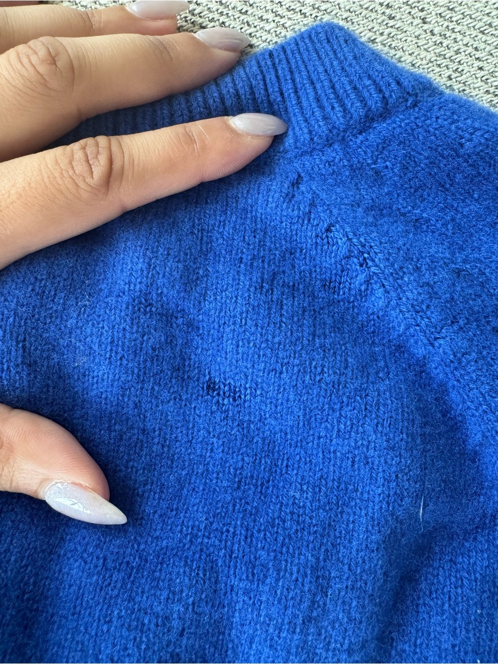 COS Cropped Wool Cardigan - Blue - Picture 5 of 5